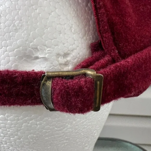 Vintage 90’s Nautical 80% Wool Hat Red/Black - Picture 5 of 8